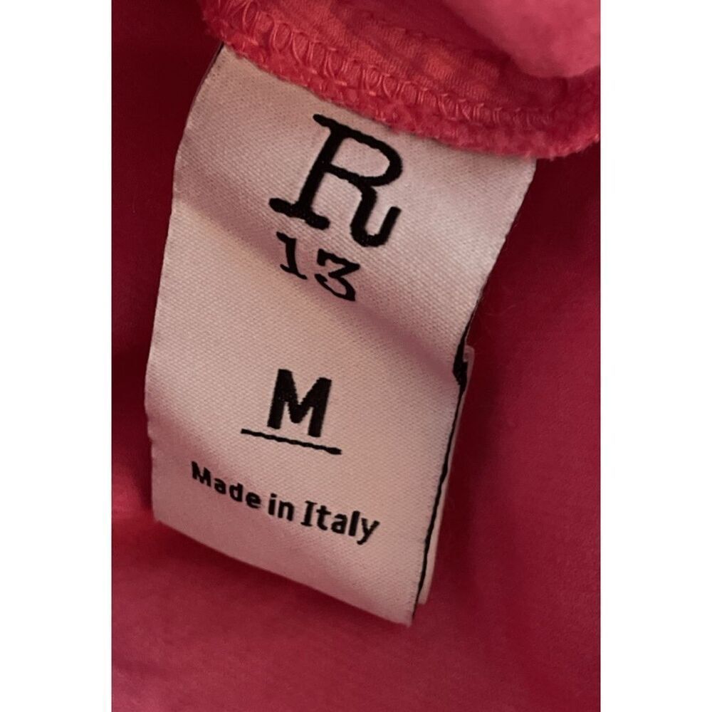 R13 Cropped Corduroy Cowboy Shirt In Fuschia Size M NEW $595 - Picture 9 of 10